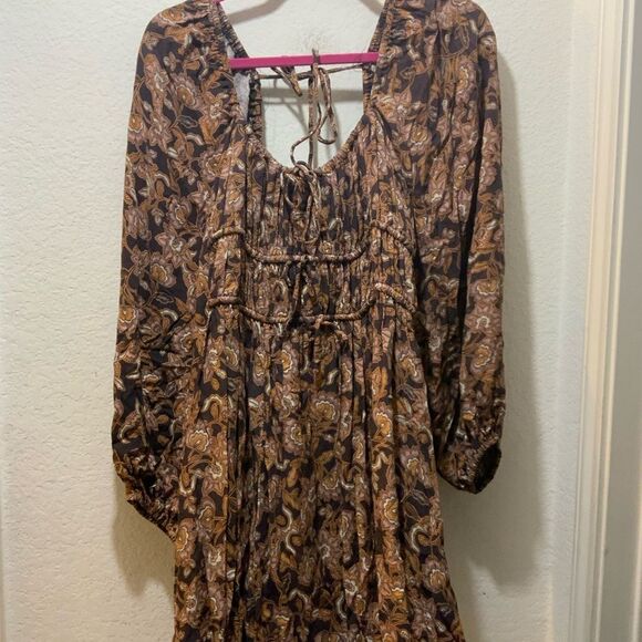 Olivaceous - midi dress size L multicolor 100% rayon - Picture 9 of 9